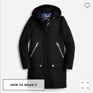 NWOT J. Crew chateau parka in Italian stadium-cloth wool